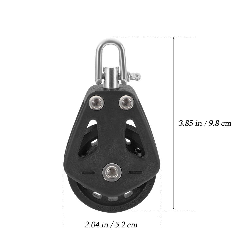 Single Swivel Pulley Block Nylon Fitness Bearing Lifting for Sailboat