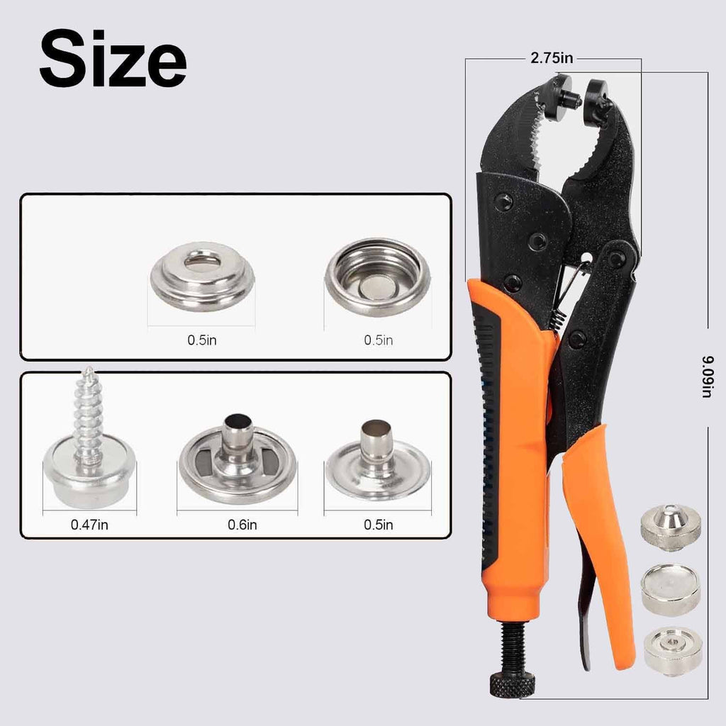 176X Heavy Duty Snap Fasteners Pliers Press Studs Kit Leather Button Tool UK