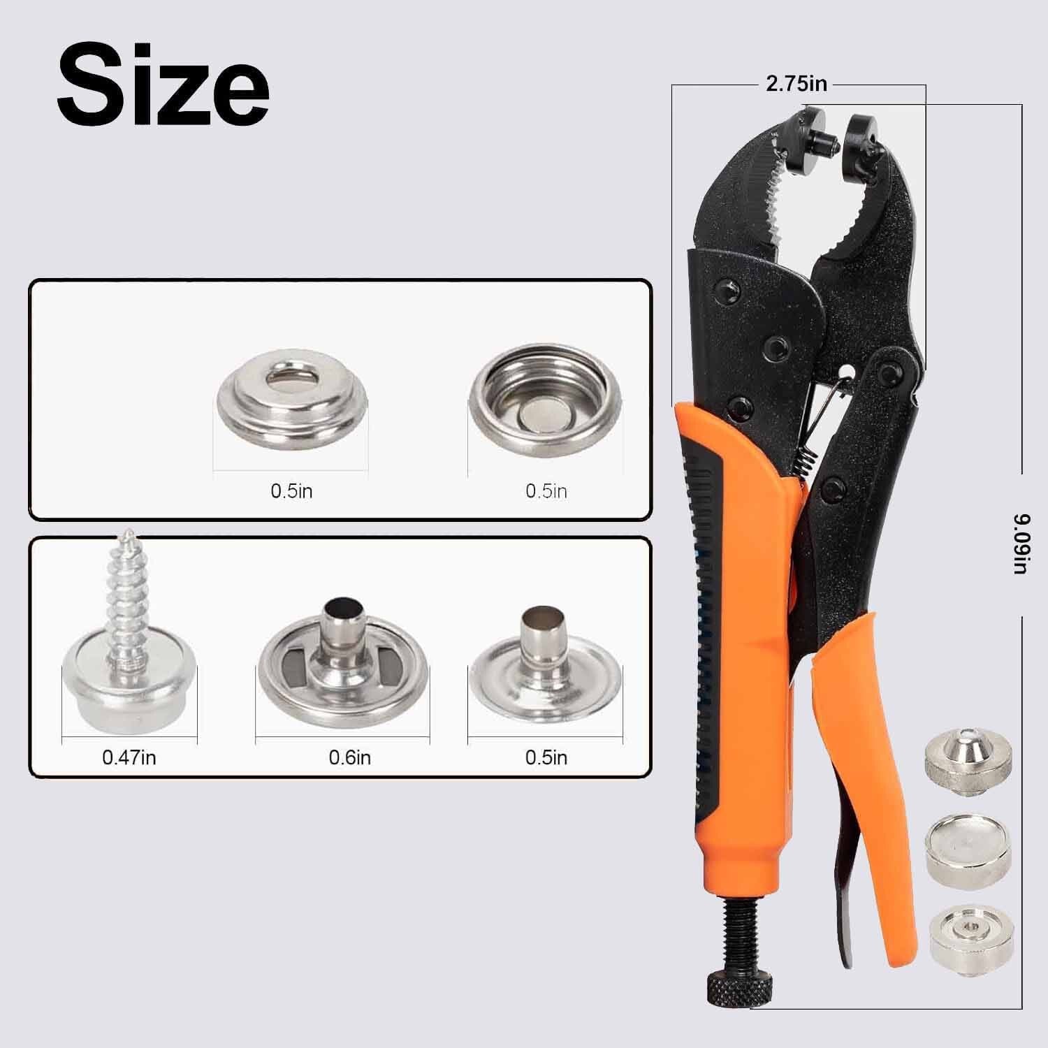 176X Heavy Duty Snap Fasteners Pliers Press Studs Kit Leather Button Tool UK