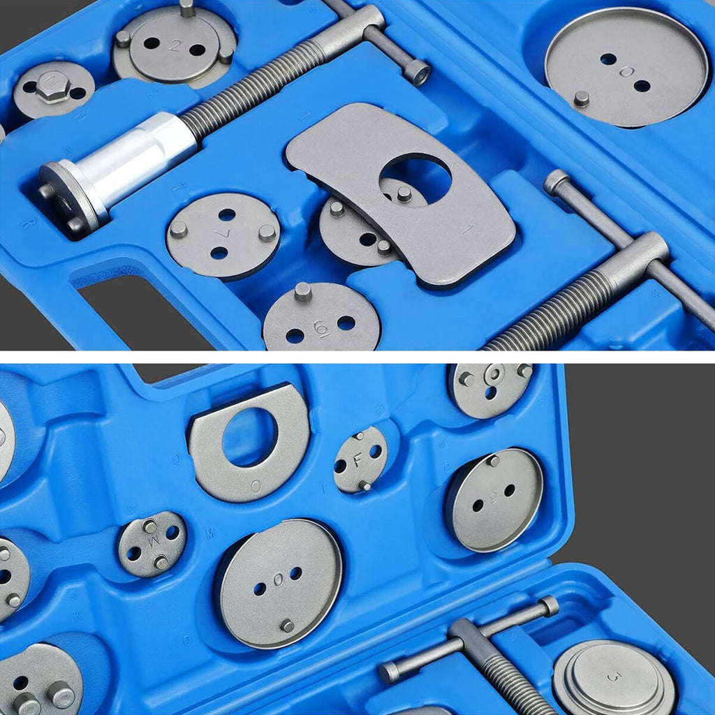 22Pcs Universal Car Disc Brake Caliper Piston Rewind Wind Back Tool Pad Kit Set