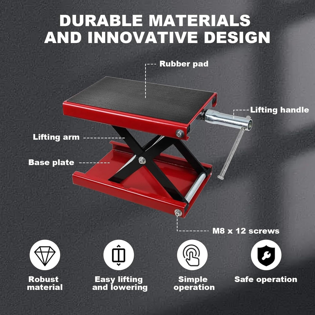Motorcycle Scissor Jack Lift 500KG Motorbike Motorcycle Table Height Adjustable