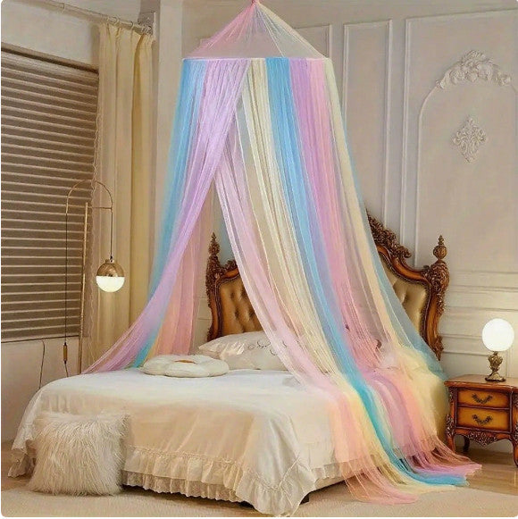 Canopy Dome Mosquito Net Rainbow Color Bed Tent Bed Netting Canopy Home Decor