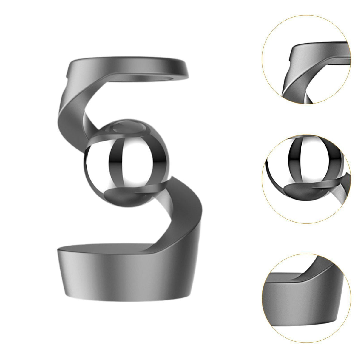Gravity Defying Kinetic Desk Toy Metal for Adults Desktop Rotating Gyroscope