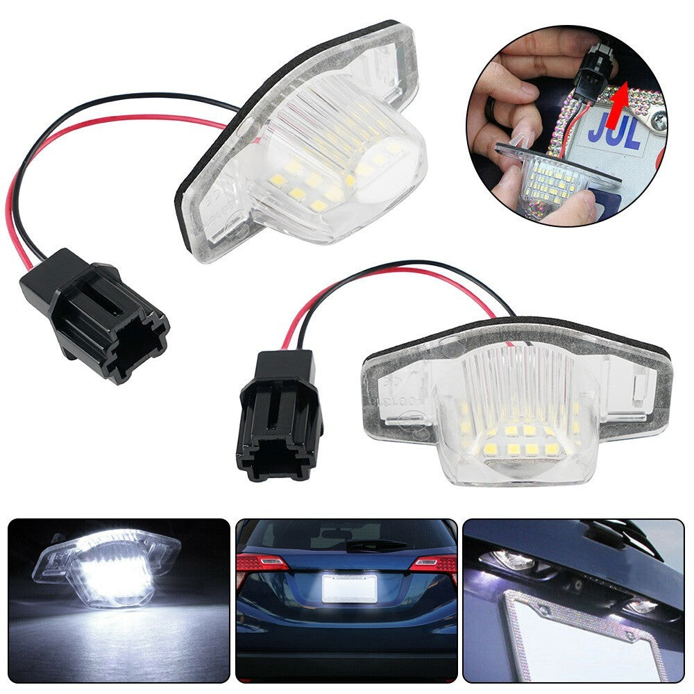 2x LED Number Plate Licence Light Fit Honda Jazz Insight Odyssay CRV FR-V Stream