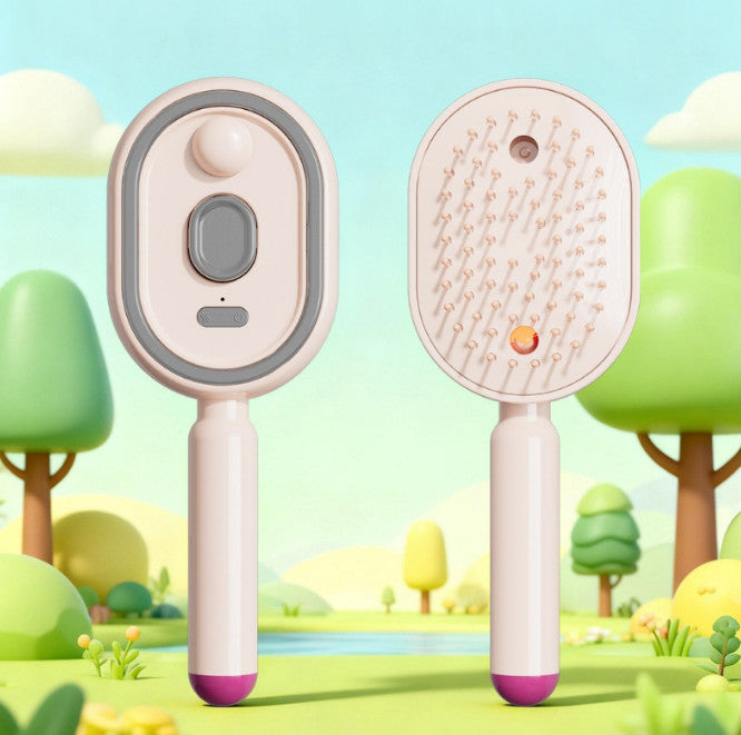 Electric Spray Air Cushion Massage Comb,Self-Cleaning Anti-Tangle Electric Brush
