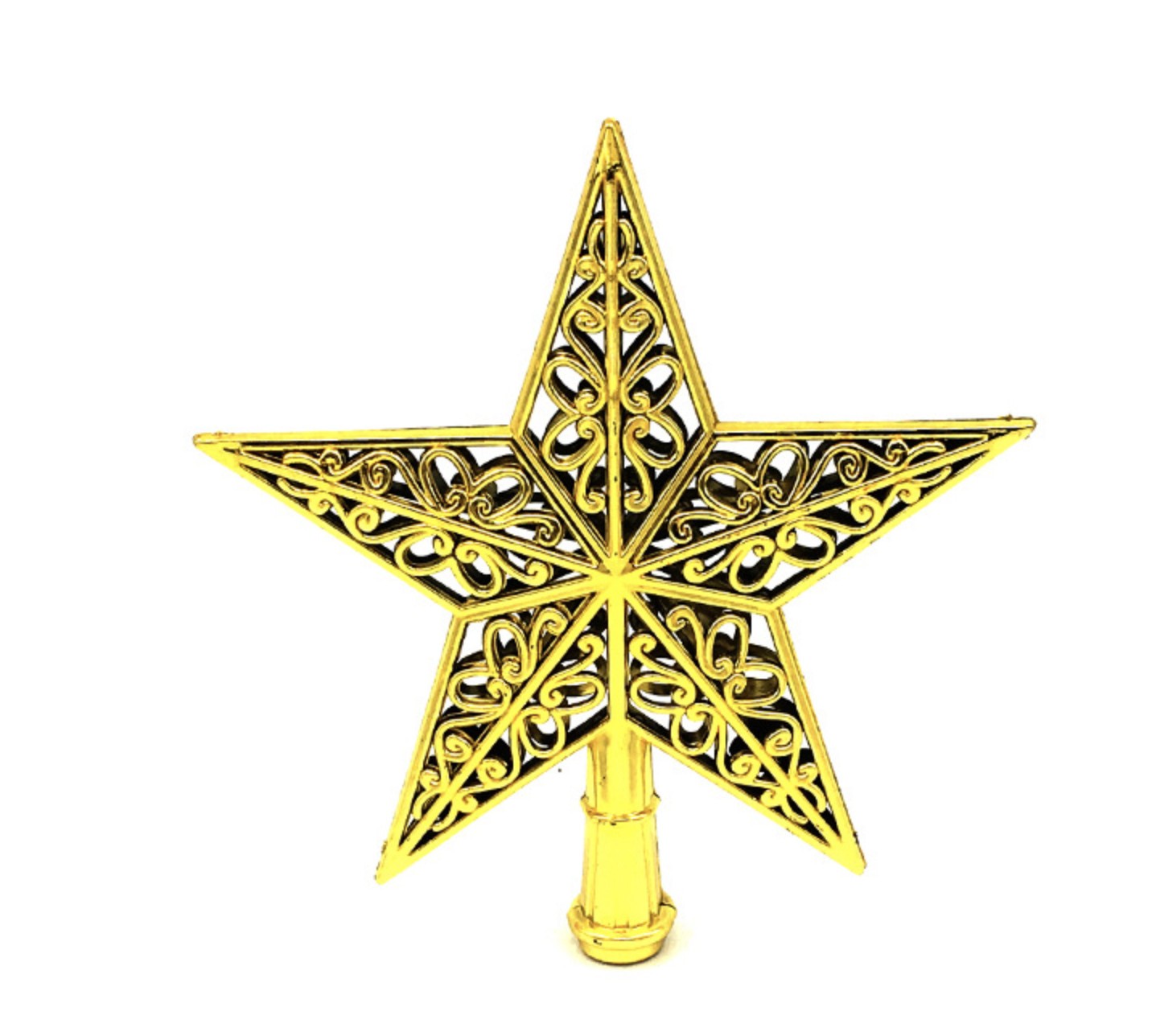 20cm Christmas Tree Topper Hollowed-out Tree Star Topper Ornaments Party Decor