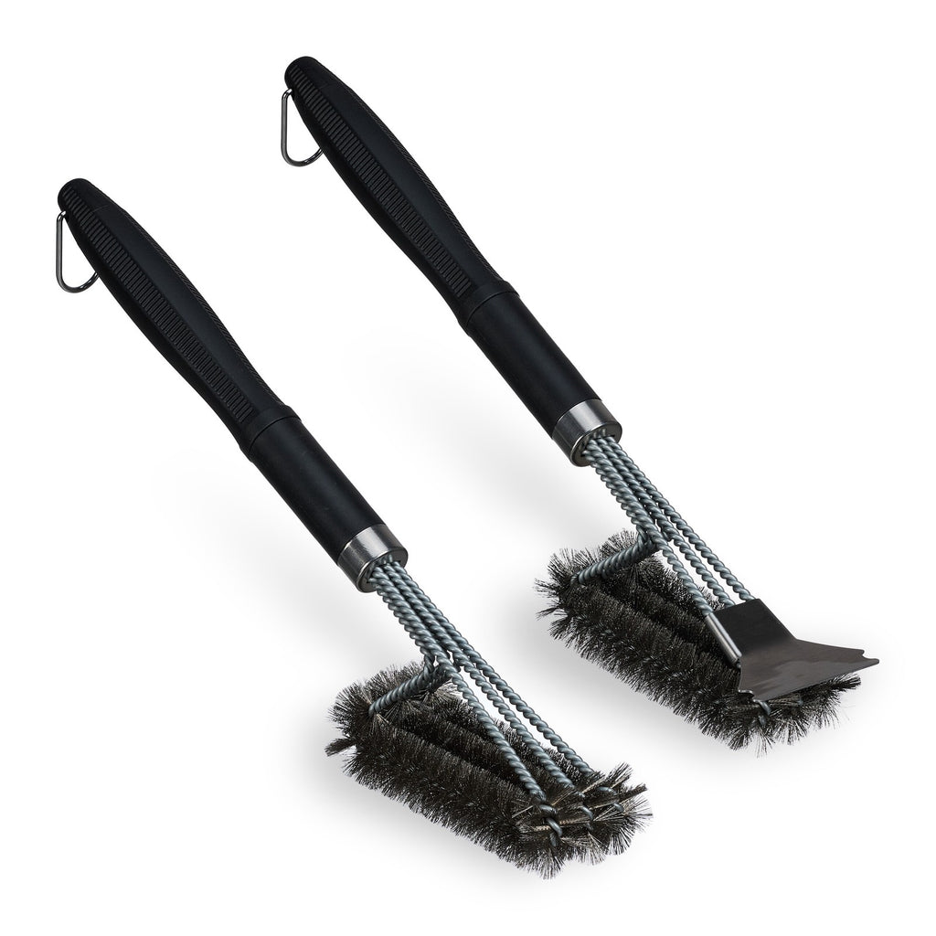 Grill brush stainless steel set of 2 grill cleaner grill grate