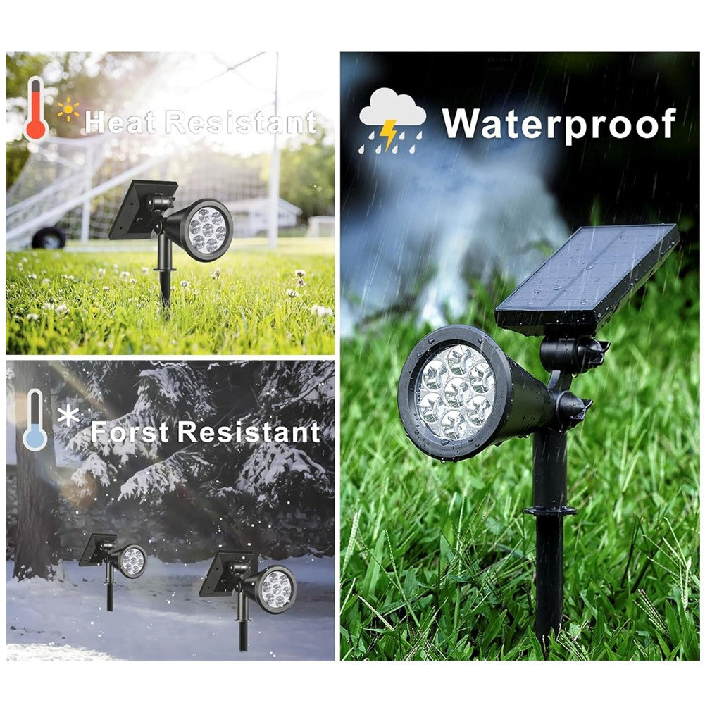 7LED Solar Spot Lights LED Colour Changing Projection Stake Garden Light Outdoor