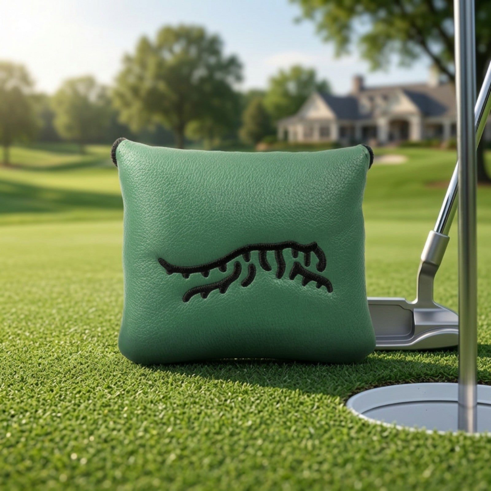 Square Mallet Putter Headcover Leather-Like Square Putter Cover Padded