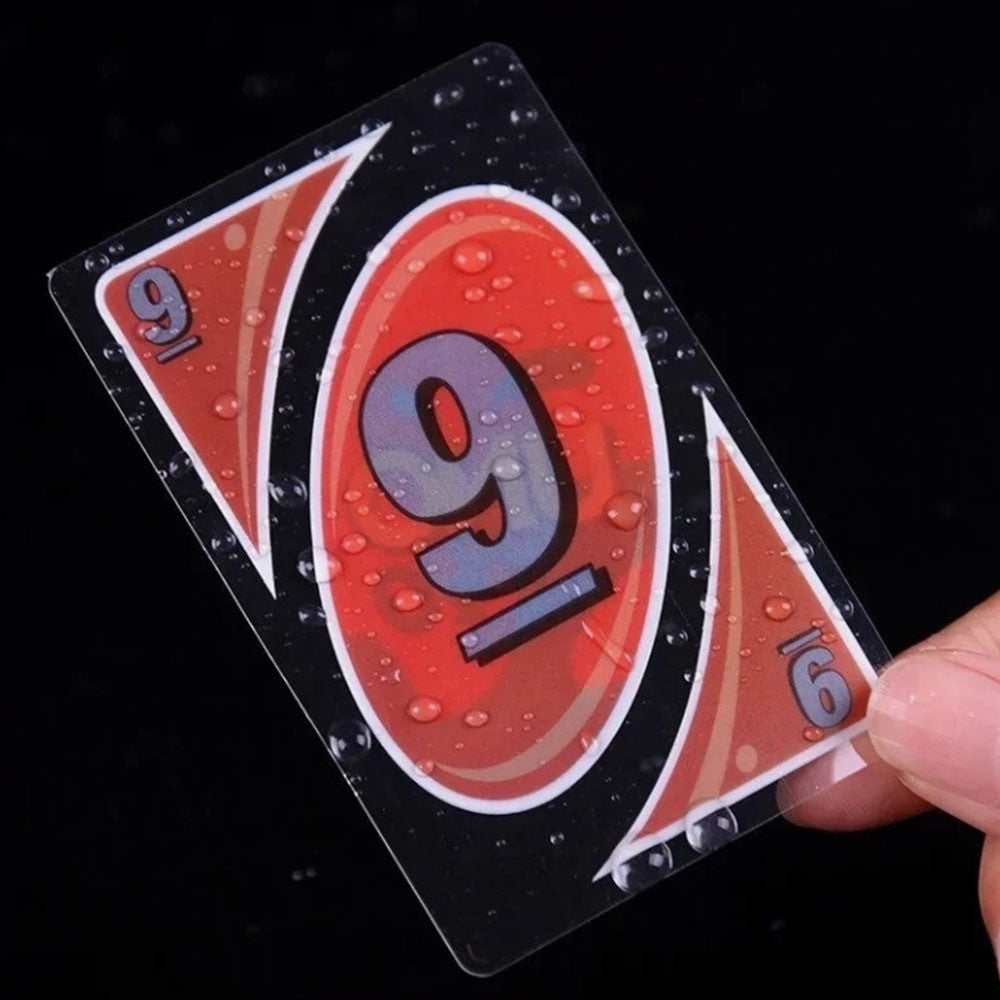 UNO H2O Waterproof Card Game Transparent PVC Plastic Pressure Proof Board Game