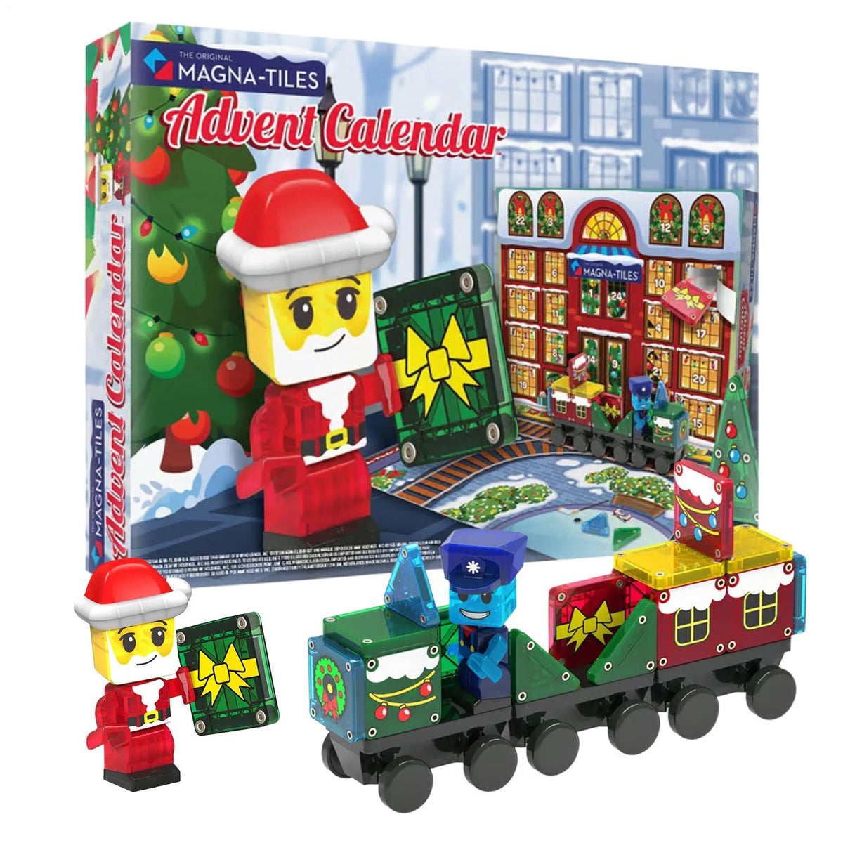 MAGNA-TILES Advent Calendar 24-Piece Magnetic Construction Set Christmas Gift