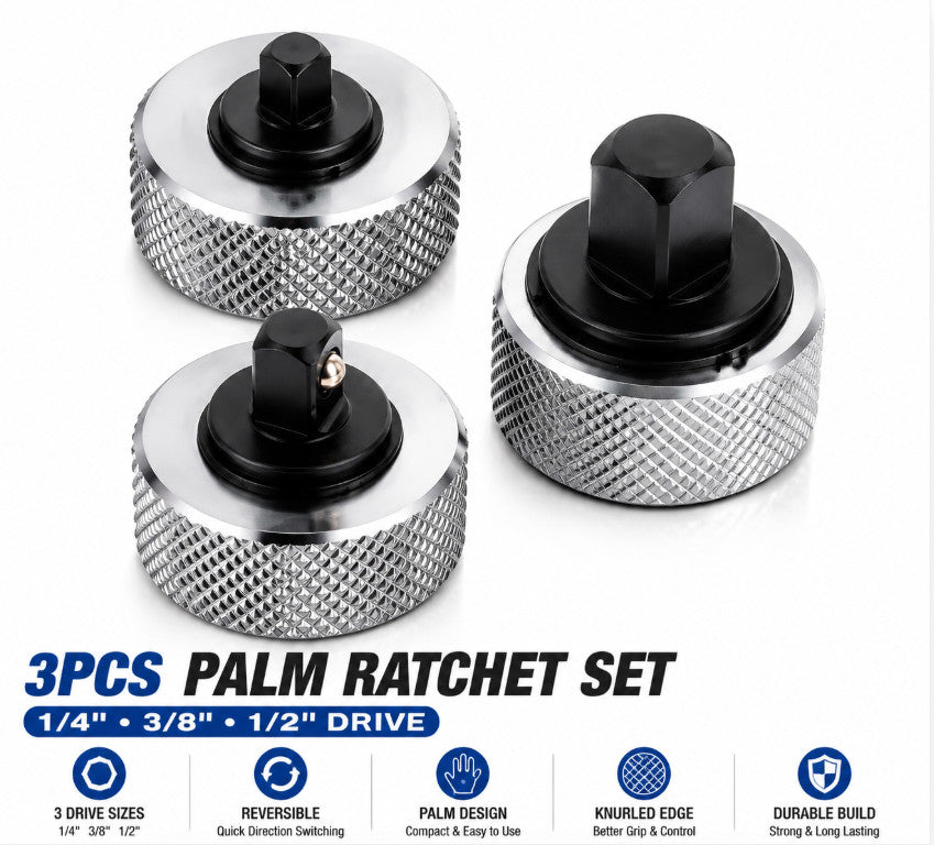 Reversible Palm Ratchet Wrench Set Thumbwheel Ratchet DIY Maintenance Tool