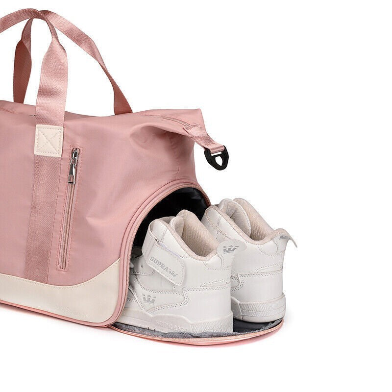 Women Fitness Gym Bag Travel Weekend Bag Large Holdall Luggage Shoulder Bag