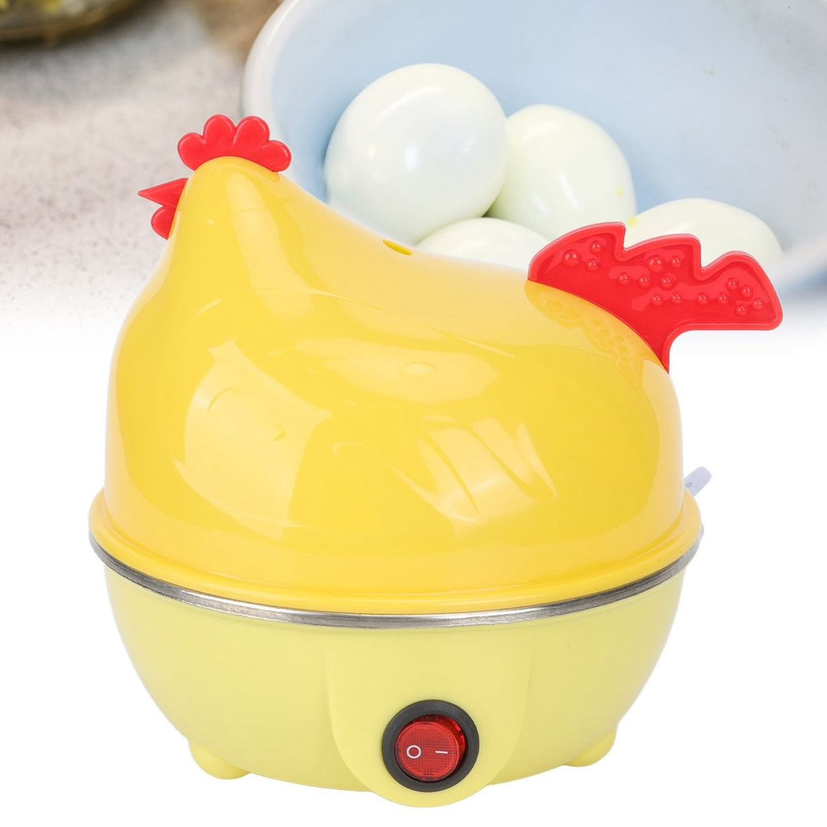 Electric Egg Cooker Chicken Shape Rapid Egg Boiler Automatic Shut Off UK BS