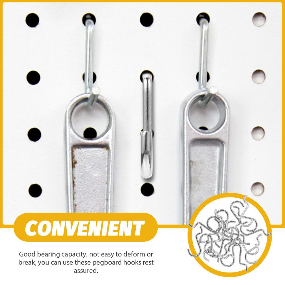 20pcs Metal Pegboard Hooks Garage Pegboard Board Hooks Shop Hanging Hooks