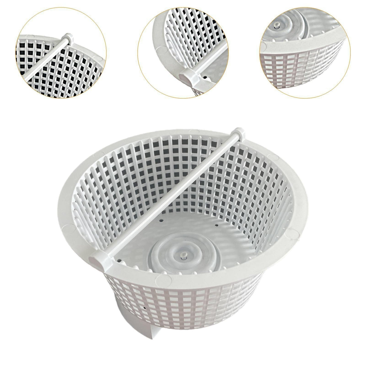 Pool Skimmer Basket Save Effort and Time with Handle Strainer Filter Basket