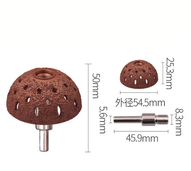 2 Set Tire Buffer Wheel Bowl Type Grinding Head Tungsten Steel Tire