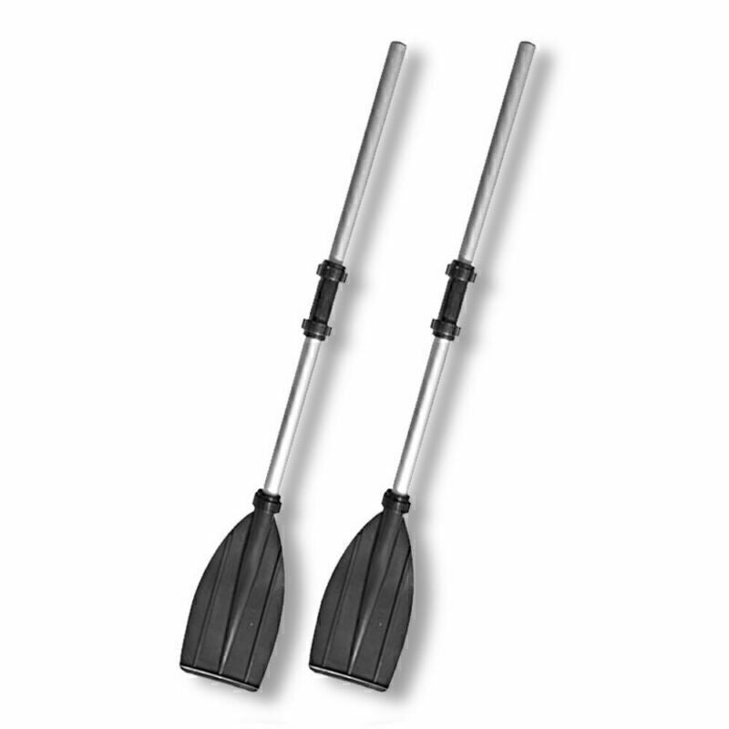 2pc 126cm/50" Boat Oars Double-ended Kayak Paddles Float Raft Canoe Detach Black