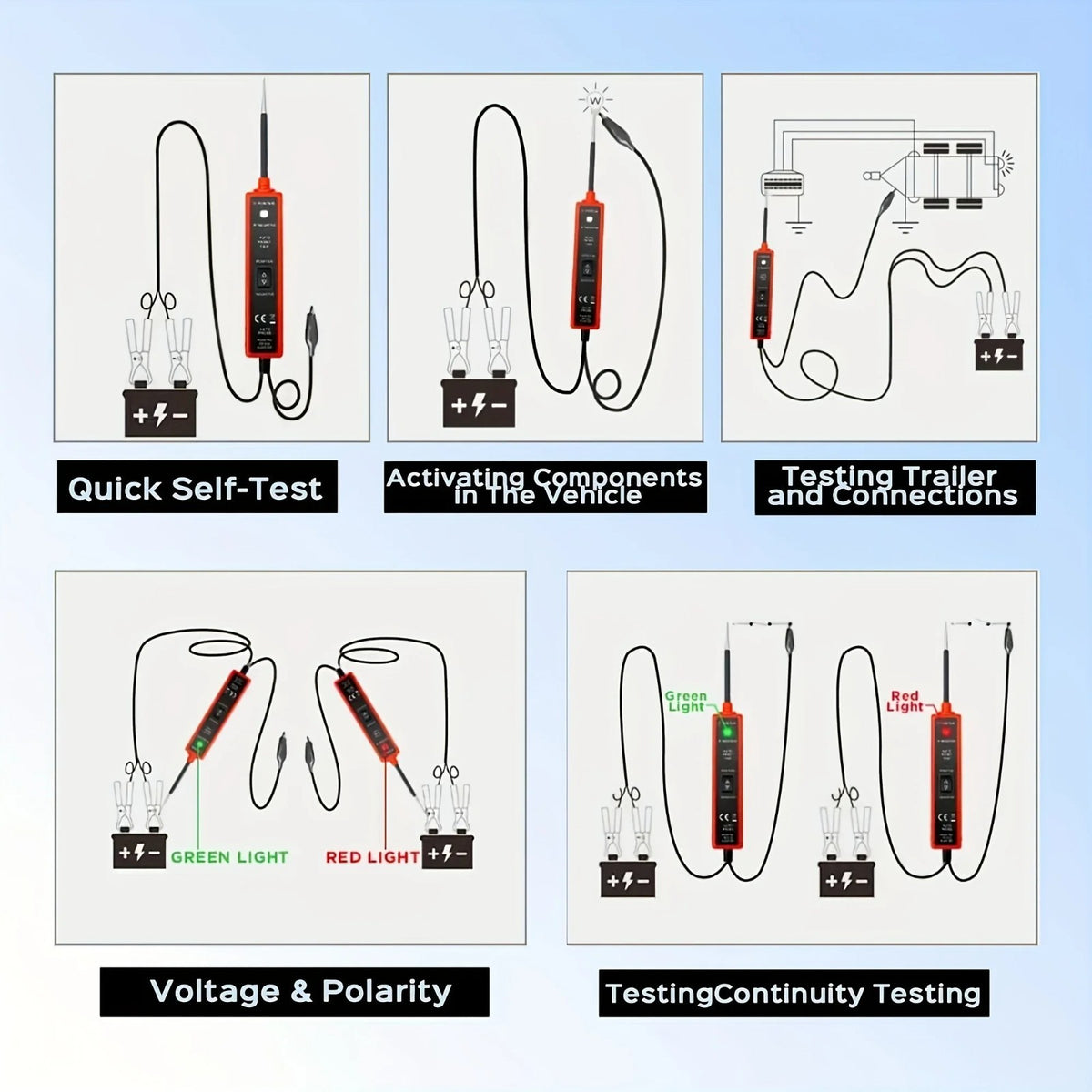 6-24V Car Auto Electrical Power Circuit Tester Probe Digital Test Device System