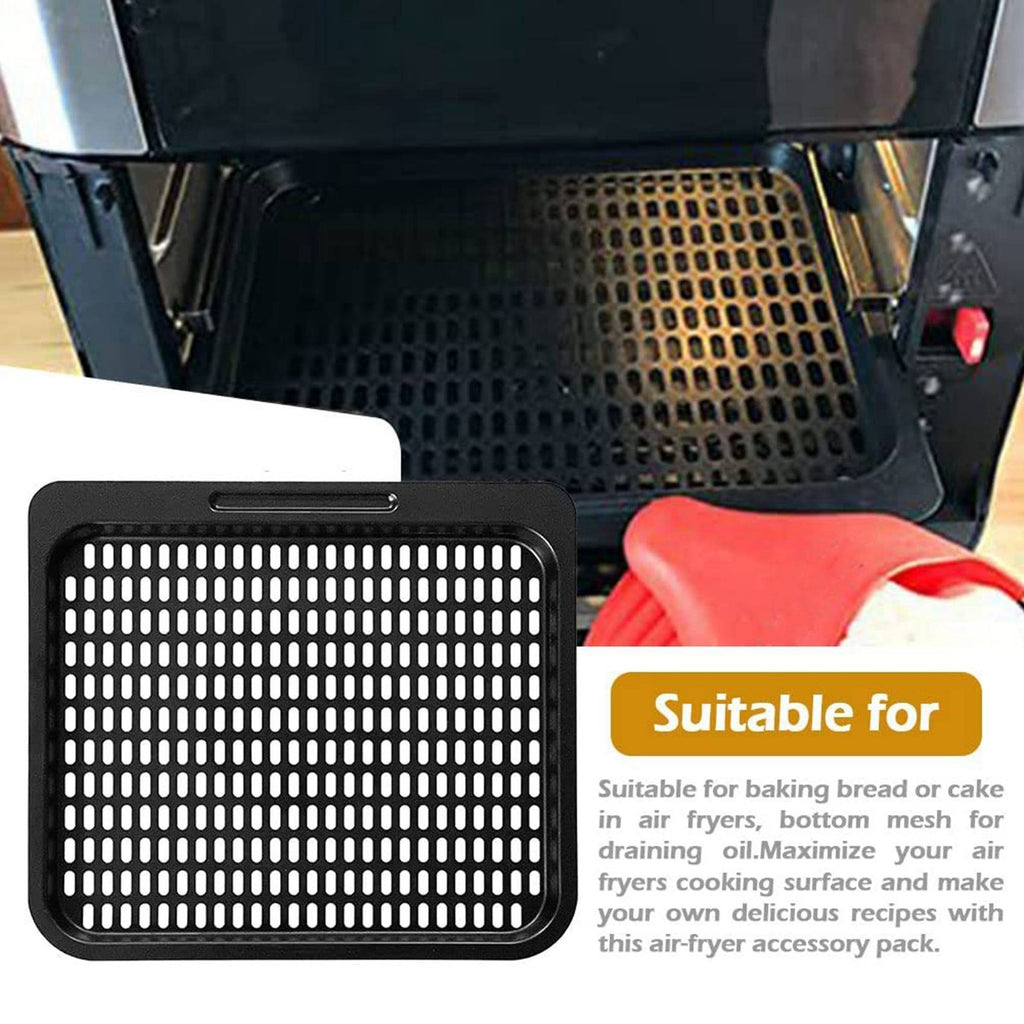 2X Cooking Tray Replacement, Mesh Cooking Rack Air Fryer  26cm*23cm*1.2cm