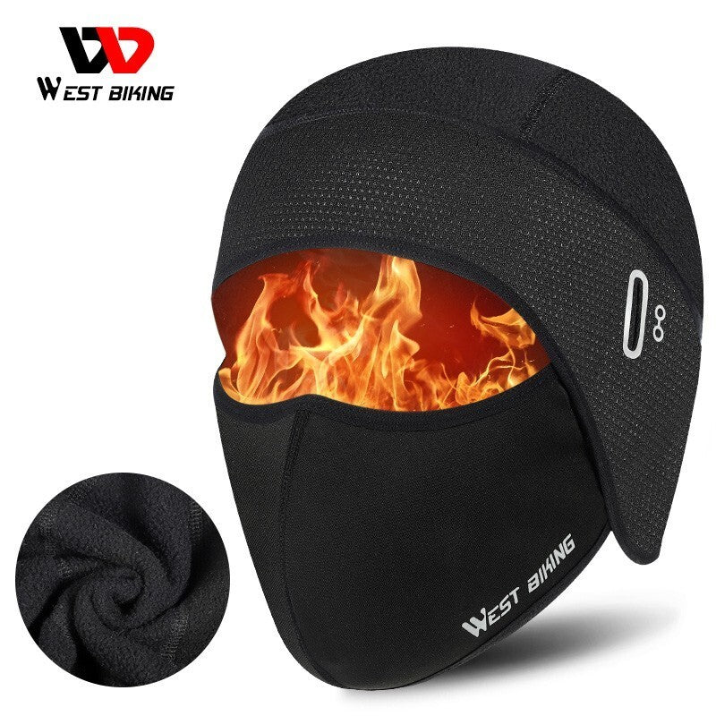 WEST BIKING Winter Balaclava Warm Fleece Mask Skull Cap Helmet Liner Cycling Hat