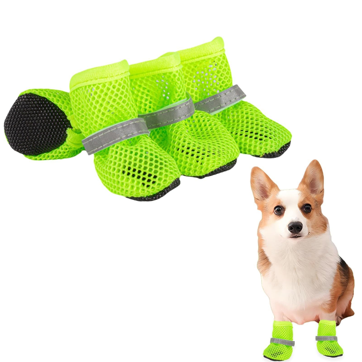 Small Dog Shoes For Hot Pavement, Breathable Summer Dog Boots With Mesh,...