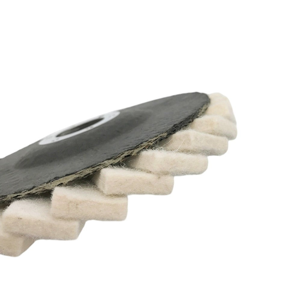 10PCS 125mm Wool Felt Flap Disc Polishing Wheel Angle Grinder Buffing Pad Metal