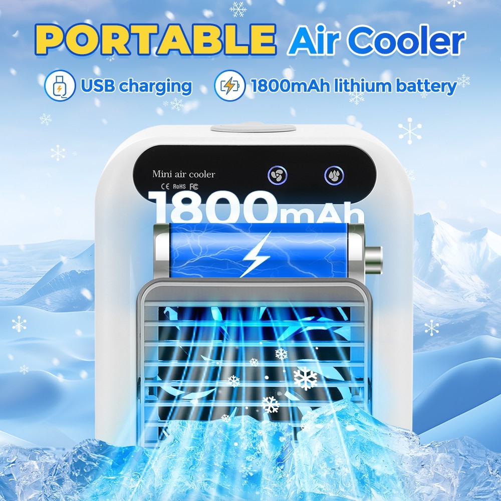 Portable Fan Air Conditioner Small Water Air Cooler Air Cooling Humidifier Home
