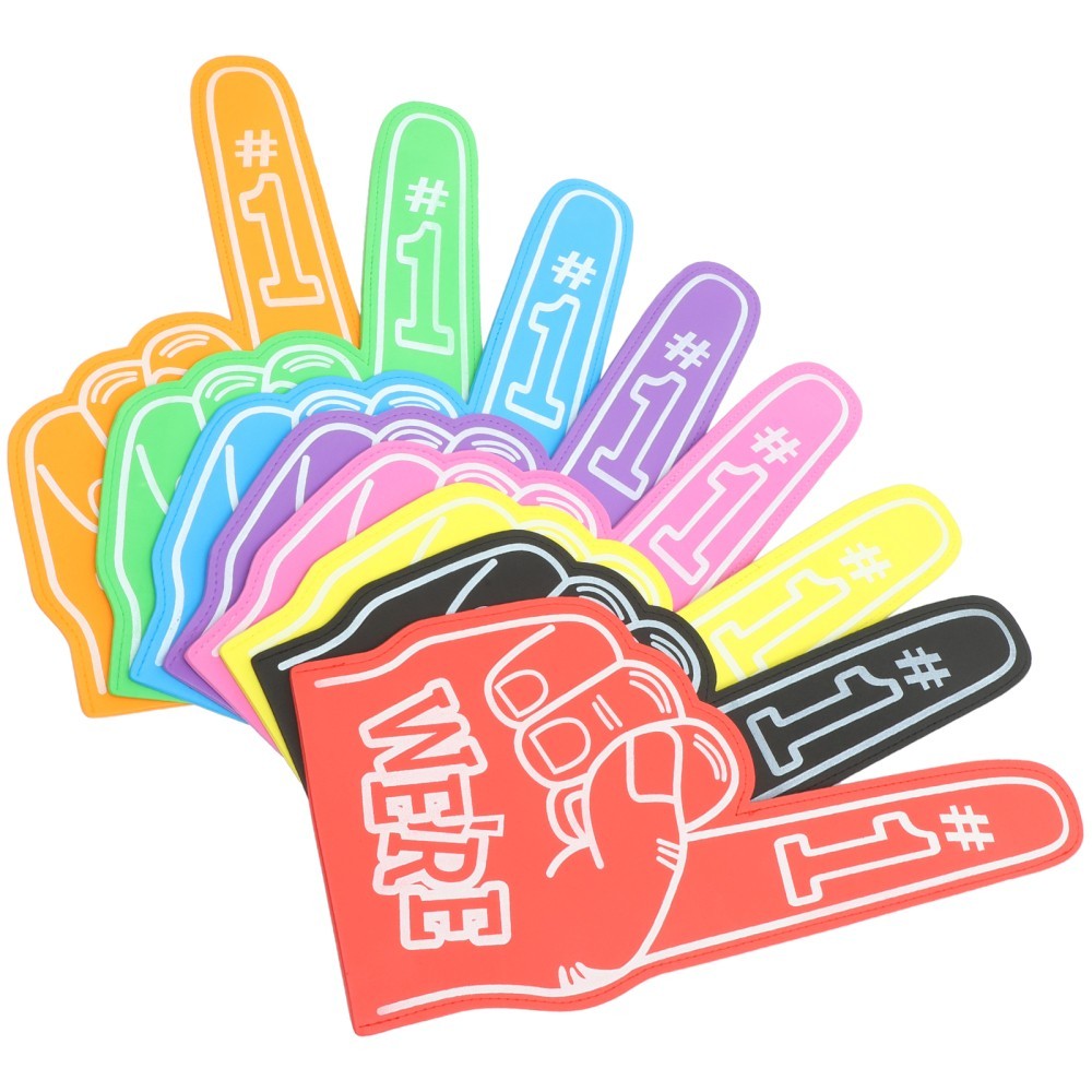 Soft Foam Finger Hands 8Pcs for Cheerleading and Sports Team Spirit