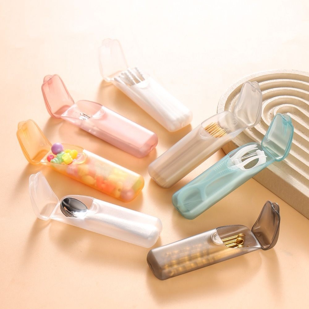 4pcs Dental Floss Box Moisture-proof Toothpick Box Mini Plastic Storage Box
