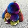 Cute Rabbit Fur Bunny Fluffy Rabbit Keyring Bag Pendant Keychain Furry Colorful