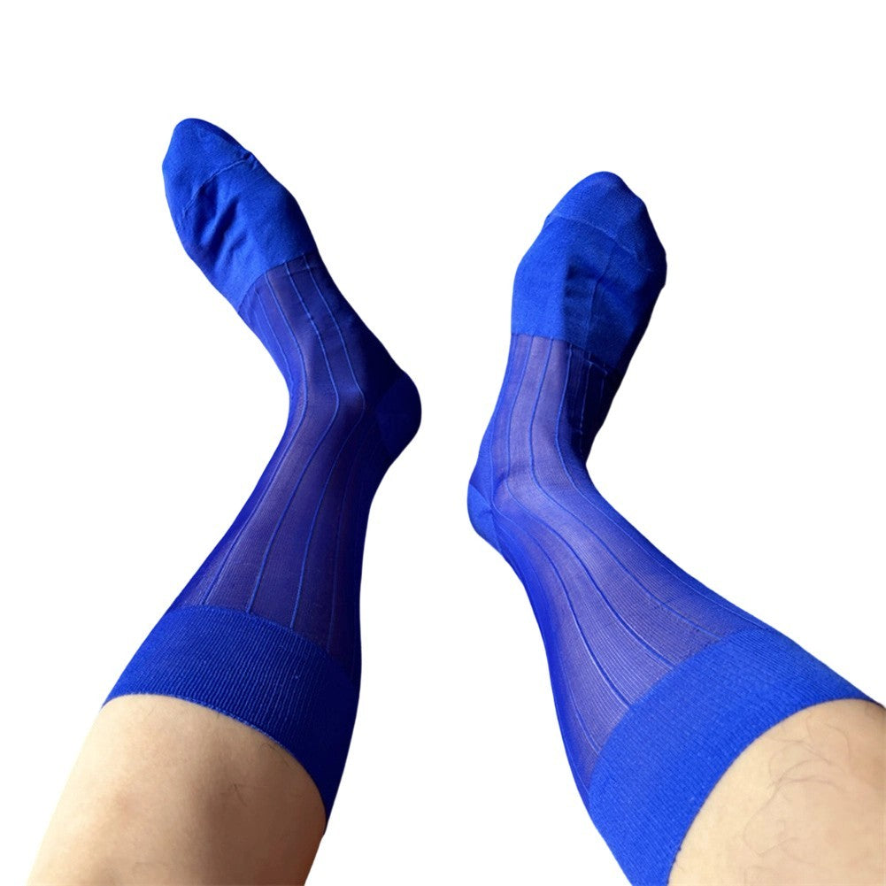 Men's Ultra Thin Sheer Socks 80% Polyamide 20% Spandex for Formal Dress Wear