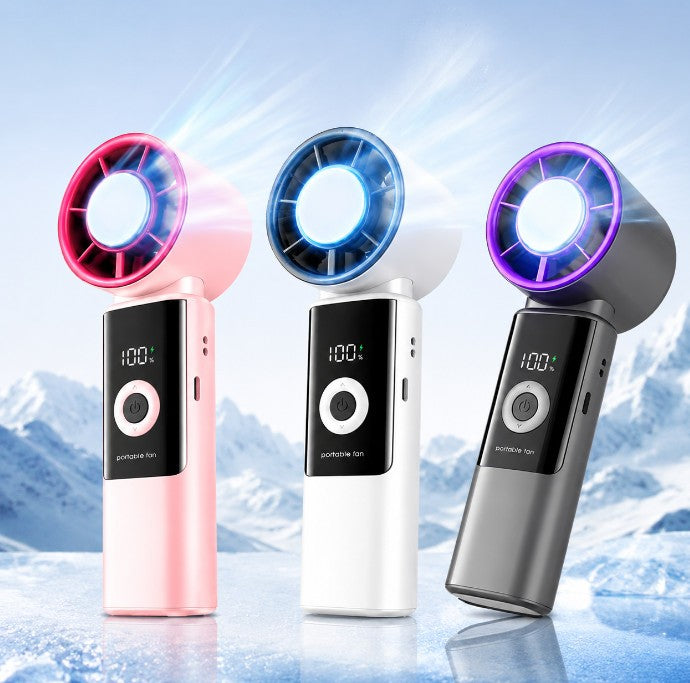 4000mAh Mini Cooler Fan Mini HandHeld Fan Foldable Fans Cooling USB Rechargeable