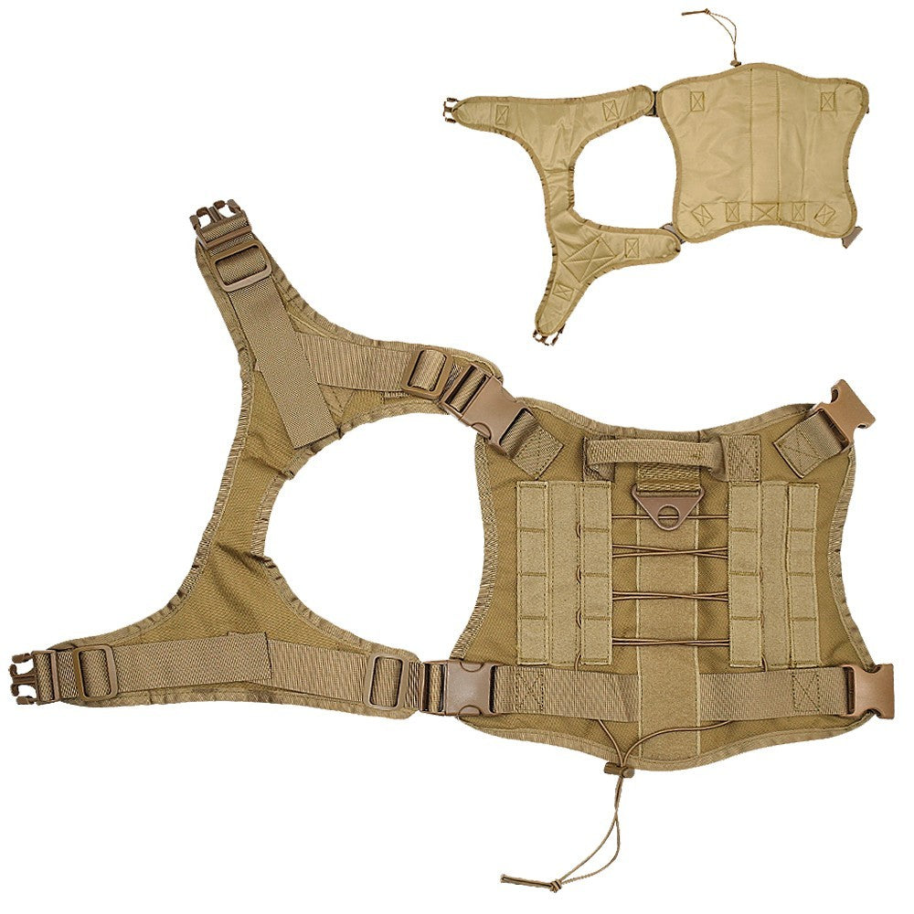No Pull Tactical Dog Harness and Lead Set Military Training Vest w/ Handle