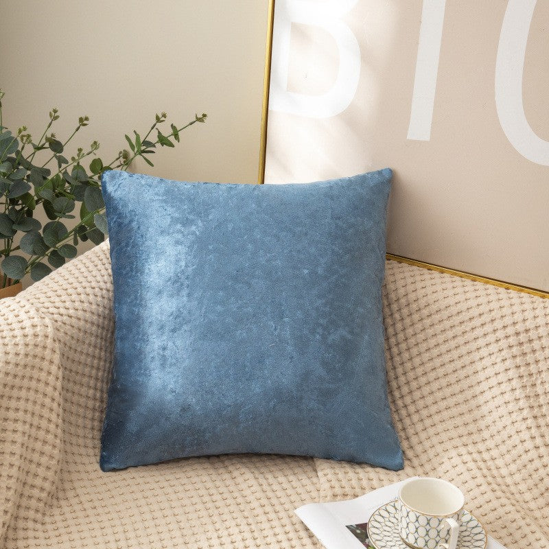 18" LARGE LUXURY CRUSHED + HOLLOWFIBRE PAD FILLED VELVET CUSHIONS SET UK