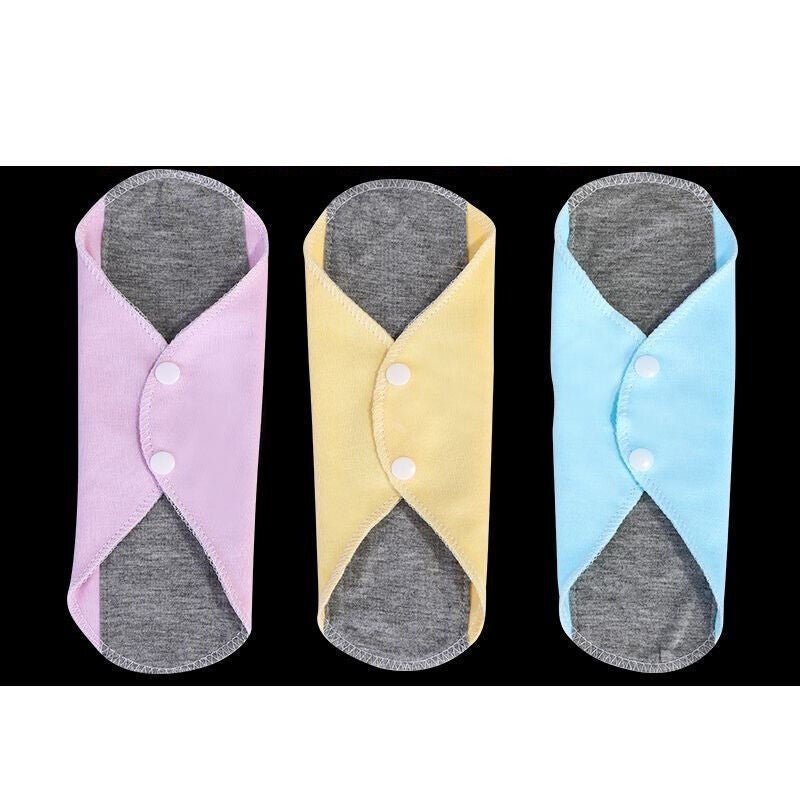 10Pcs Reusable Cotton Menstrual Pads Washable Eco Friendly Cloth Sanitary Towels