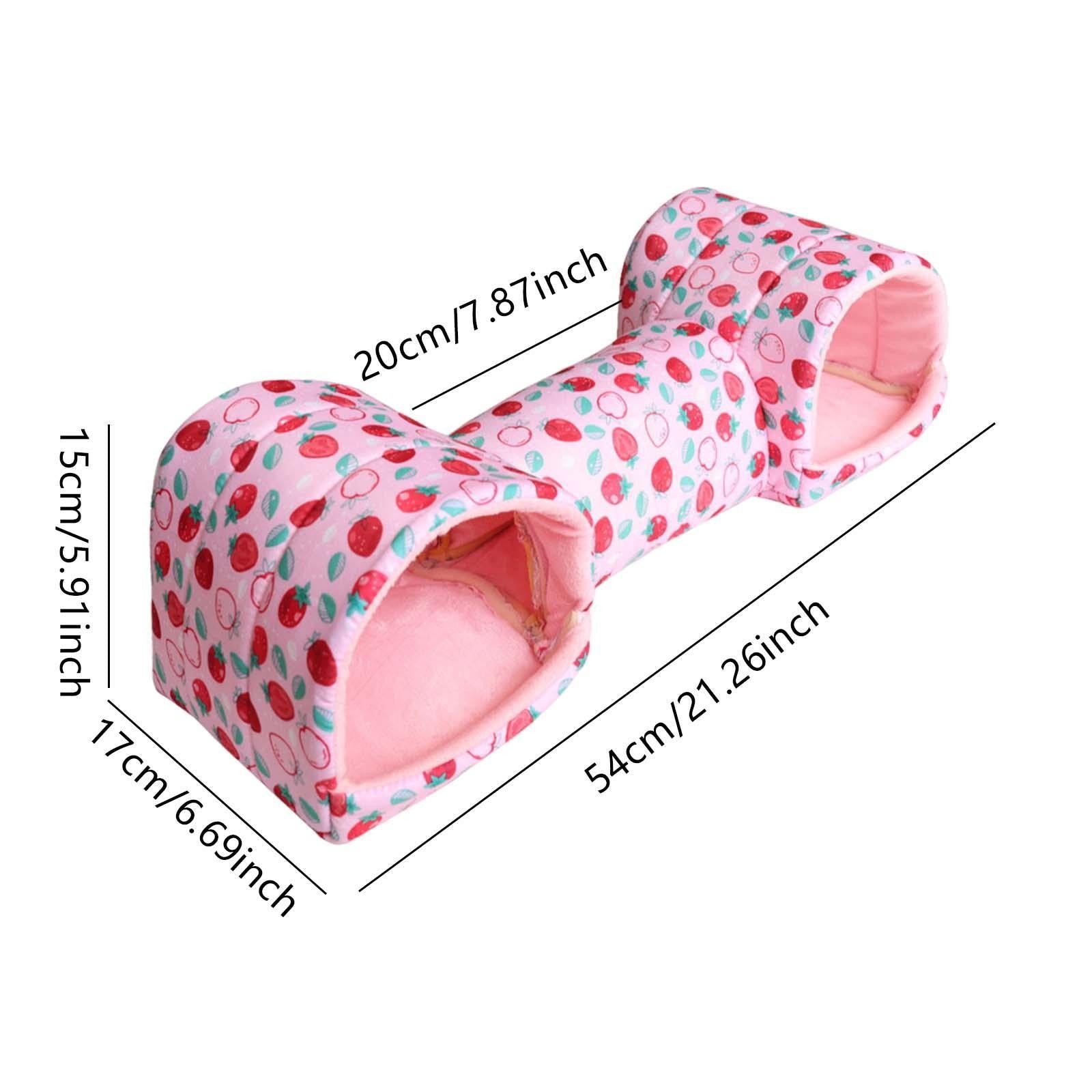 Hamster Hideout Guinea Pig Tunnel and Bed Bedding Habitat Small Animal House