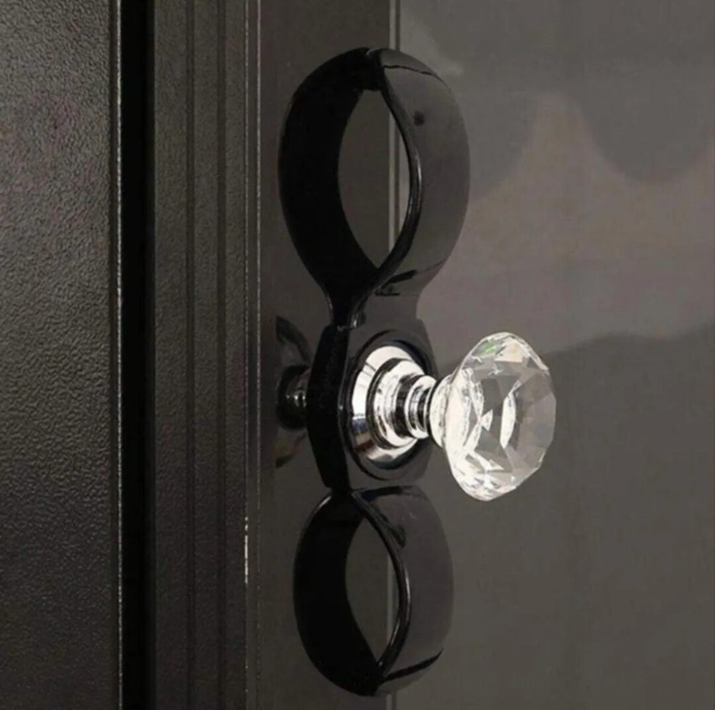 Diamond Crystal Glass Door Knob Drawer Kitchen Cupboard Cabinet Furniture Handle