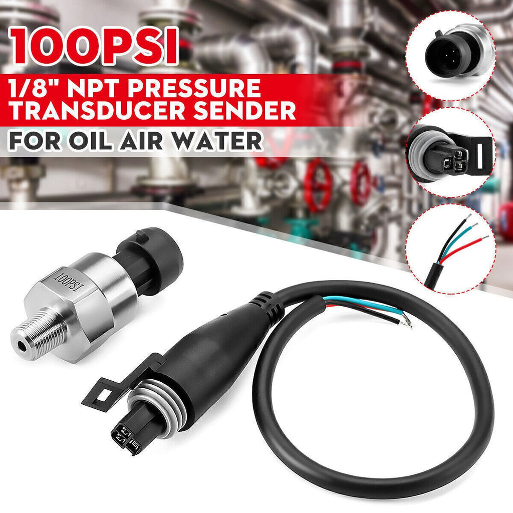 1/8"NPT Pressure Transducer Sender Sensor Oil Fuel Air Water Gas