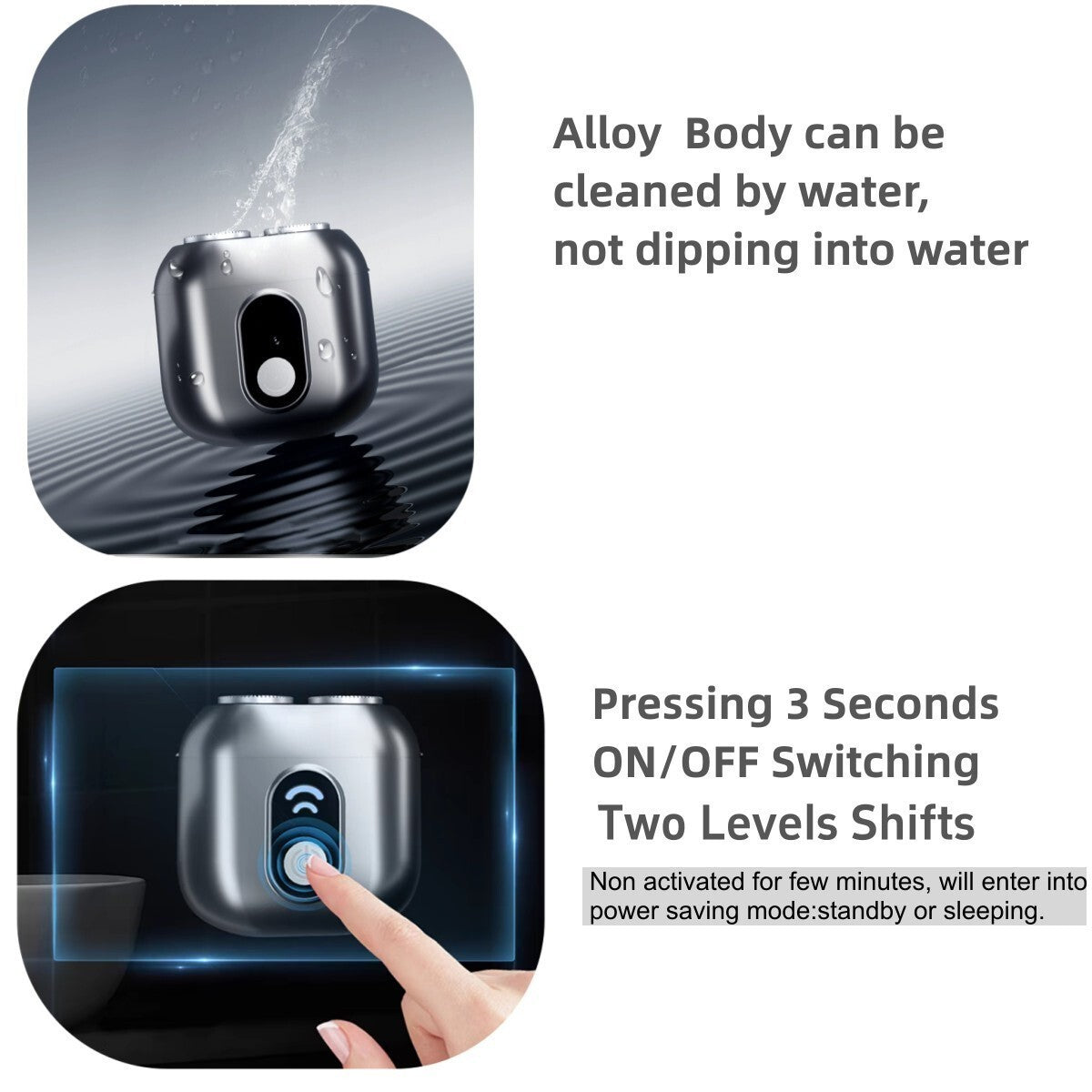 Portable Shaver Travel Rotary Razor Trimmed Beard Cordless High Speed Travel USB