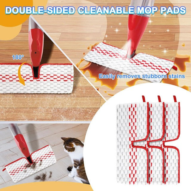 3 PCS Spray Mop Pads Replacement fot Vileda ProMist MAX Microfiber Heads Refills