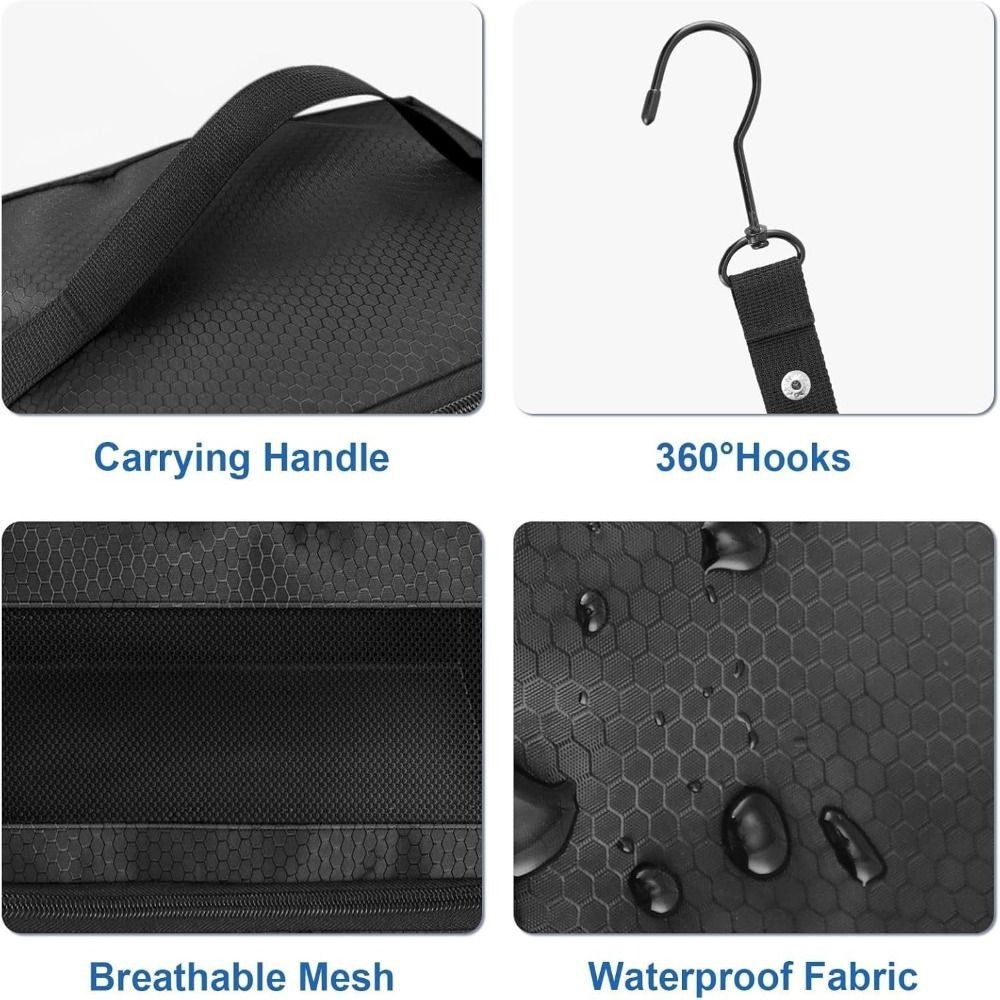 Portable Hanging Travel Shelves Collapsible Hanging Carry on Suitcase StorageBag