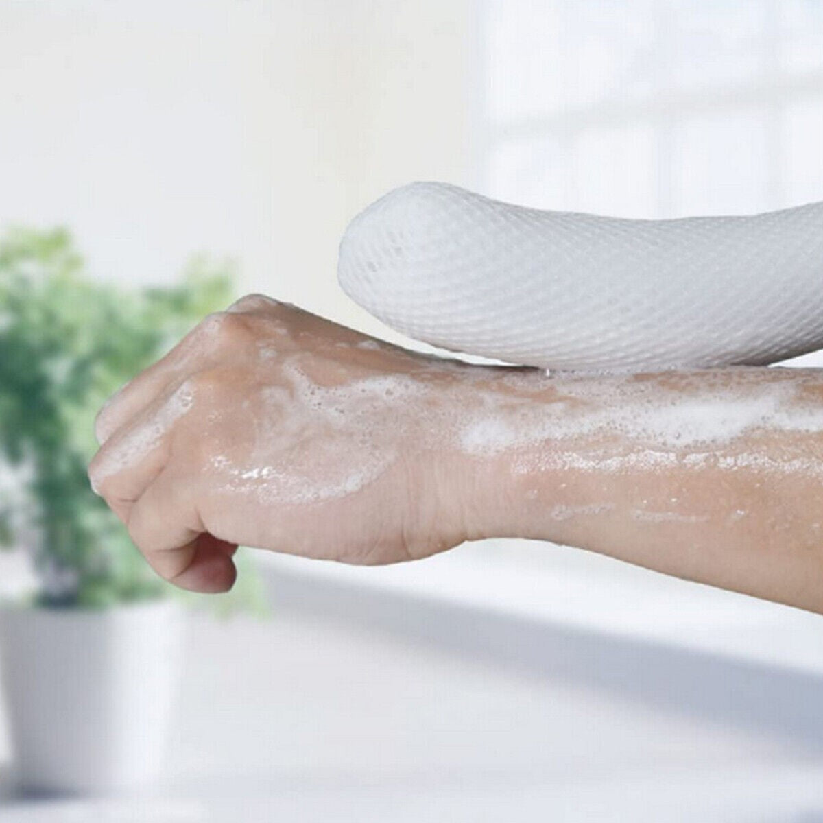 Back Bath Brush Body Shower Long Handle Soft Sponge Washer Exfoliating Skin Care