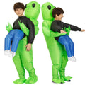 Green Alien Inflatable Monster Kids Halloween Costume Carrying Cosplay