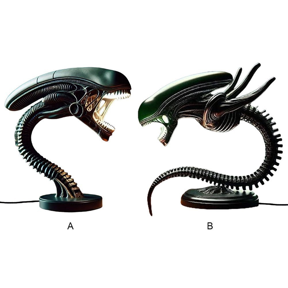 Alien Head Specimen Glow Table Lamp Xenomorph Aliens LED Lamp New Resin