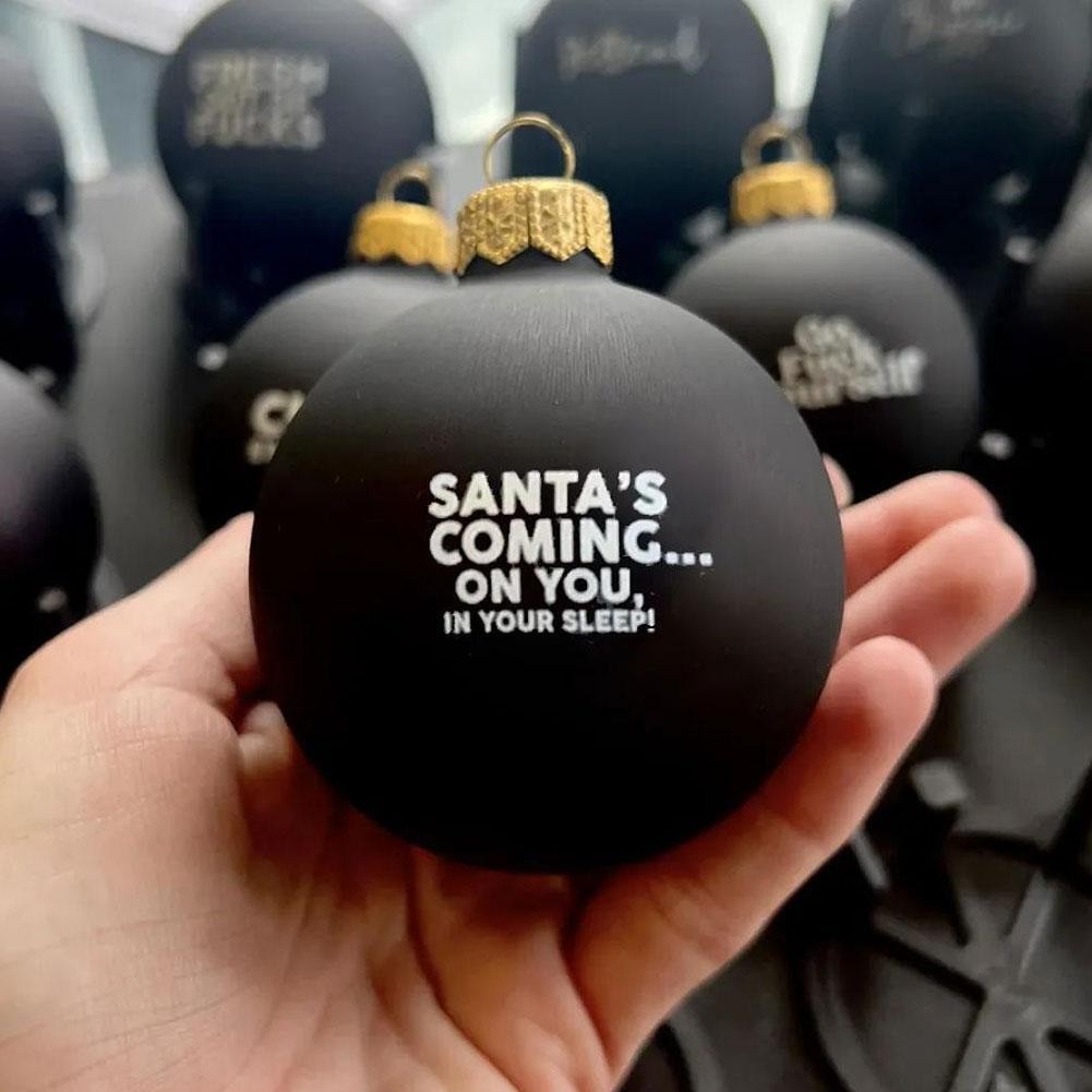 Sweary Bauble Bundle - 12 Pack, 2026 Fun Christmas Ornament Xmas Ball Ornaments