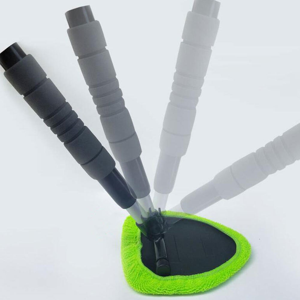 1Pc Windshield Cleaner Car Window Cleaning Tool Retractable Handle Brush (Green)