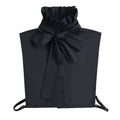 Detachable Faux Collar with Elegant Bows Tie Ruffle Half Shirt for Party Dresses
