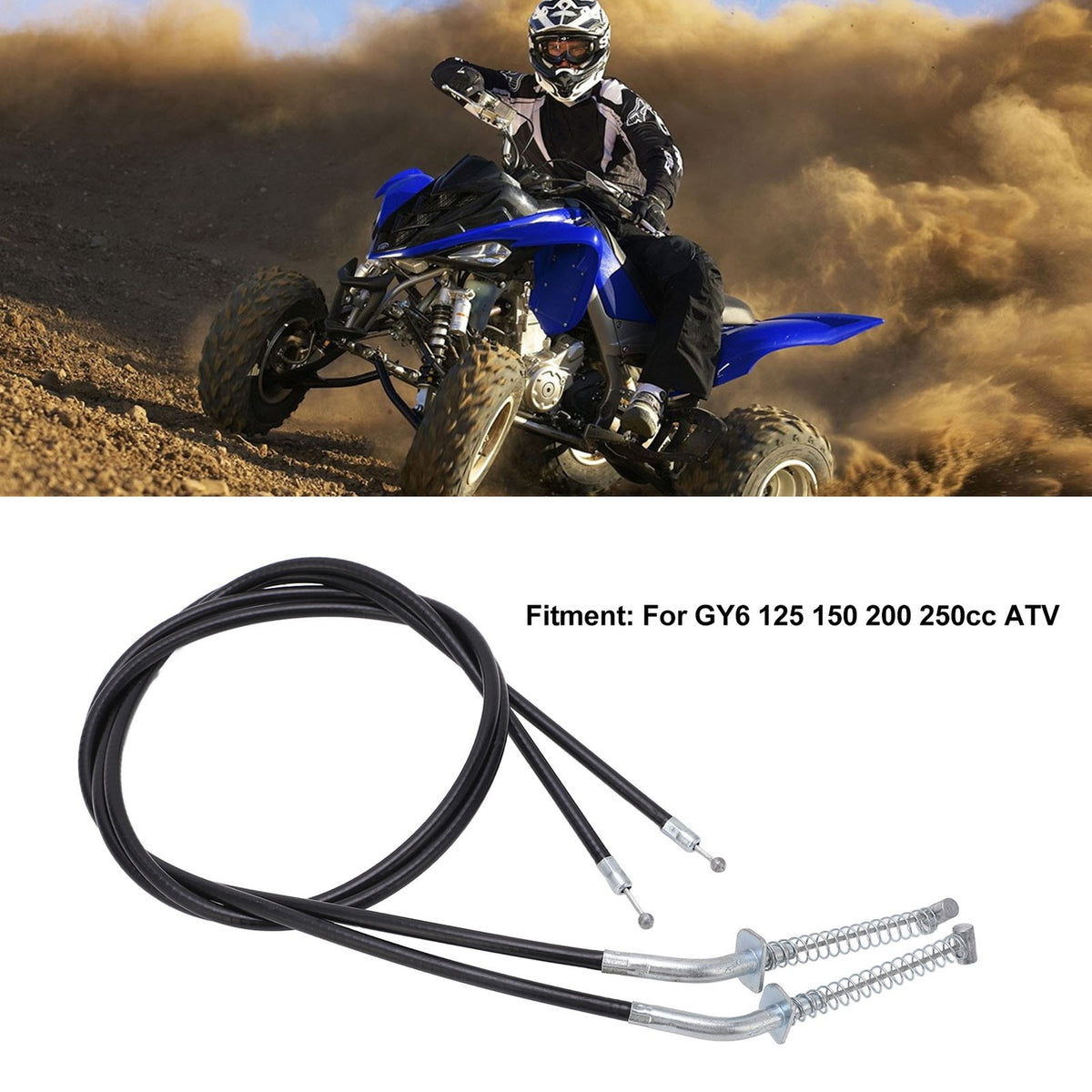 £ 2pcs ATV Front Brake Cable High Strength Steel Rugged Structure For GY6 125