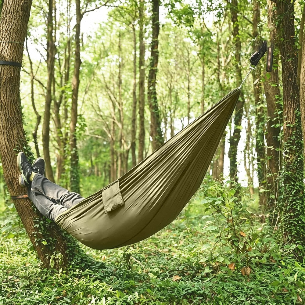 2 Person Double Camping Hammock Chair Bed Outdoor Hanging Swing Sleeping Garden
